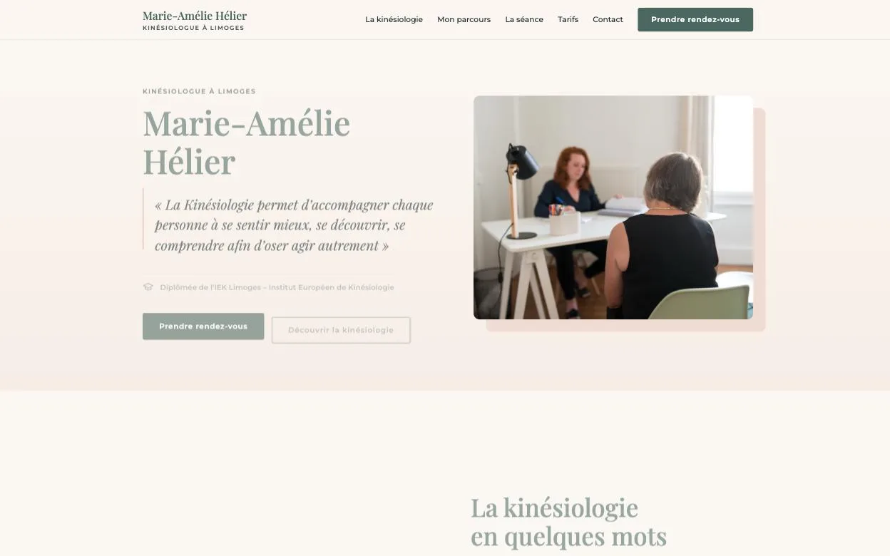 Aperçu du site Marie-Amélie Hélier